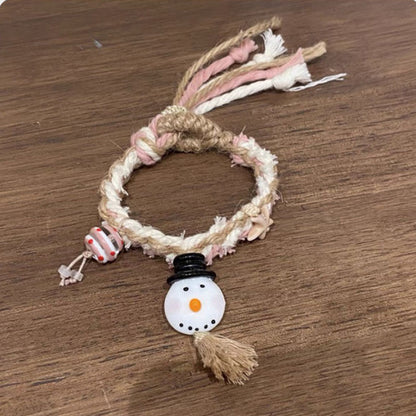 Christmas limit ~ children's fun gingerbread man woven bracelet atmosphere sense exquisite style cute all-match design sense jewelry