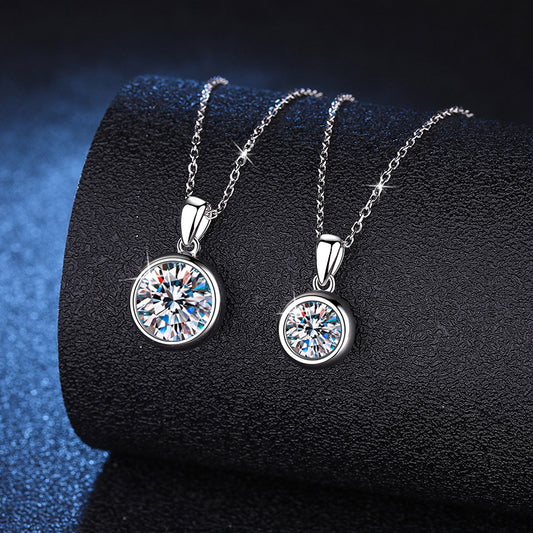 Moissanite necklace for women s925 sterling silver pendant classic bubble D color diamond necklace